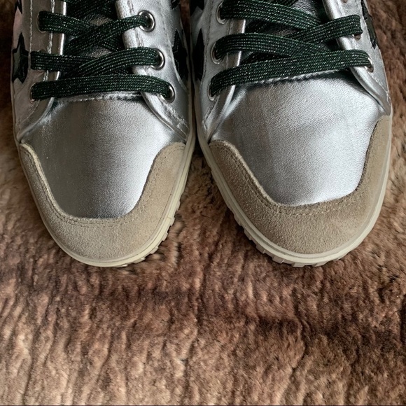 ASH Majestic Star Motif Trainers Silver & Emerald - Picture 4 of 10